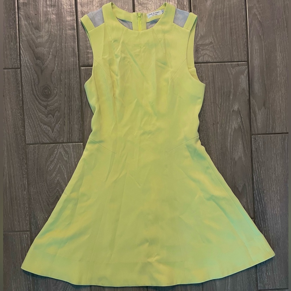 Rag & Bone fit and flare dress in muted yellow